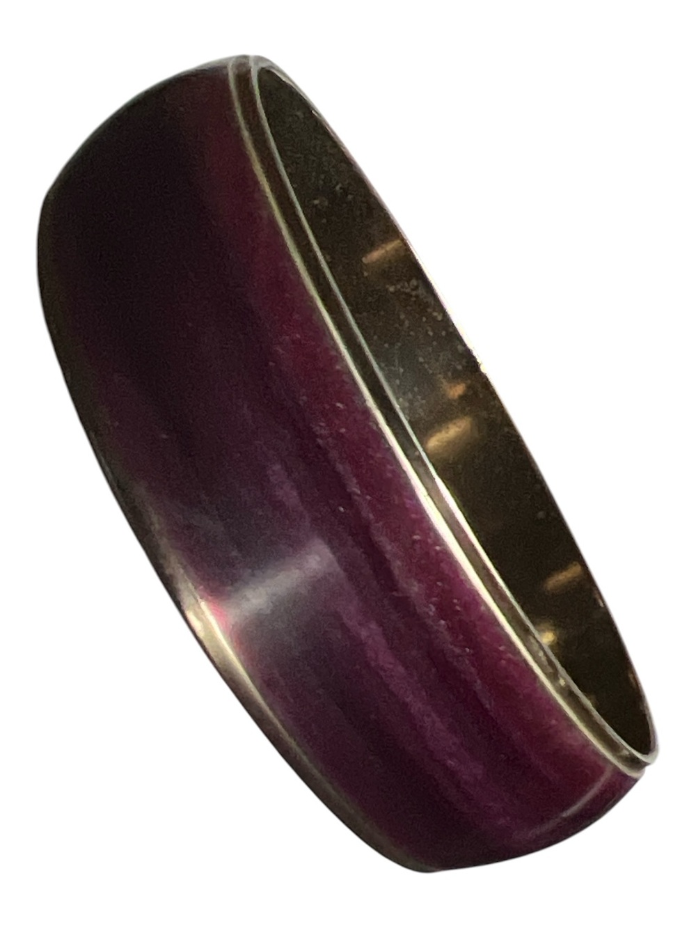 Gold and Purple Enamel Bangle Cuff